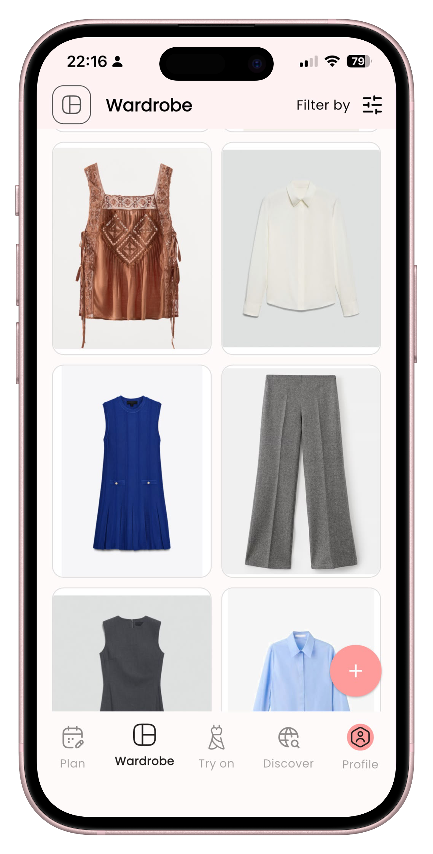 ViWear digital wardrobe interface