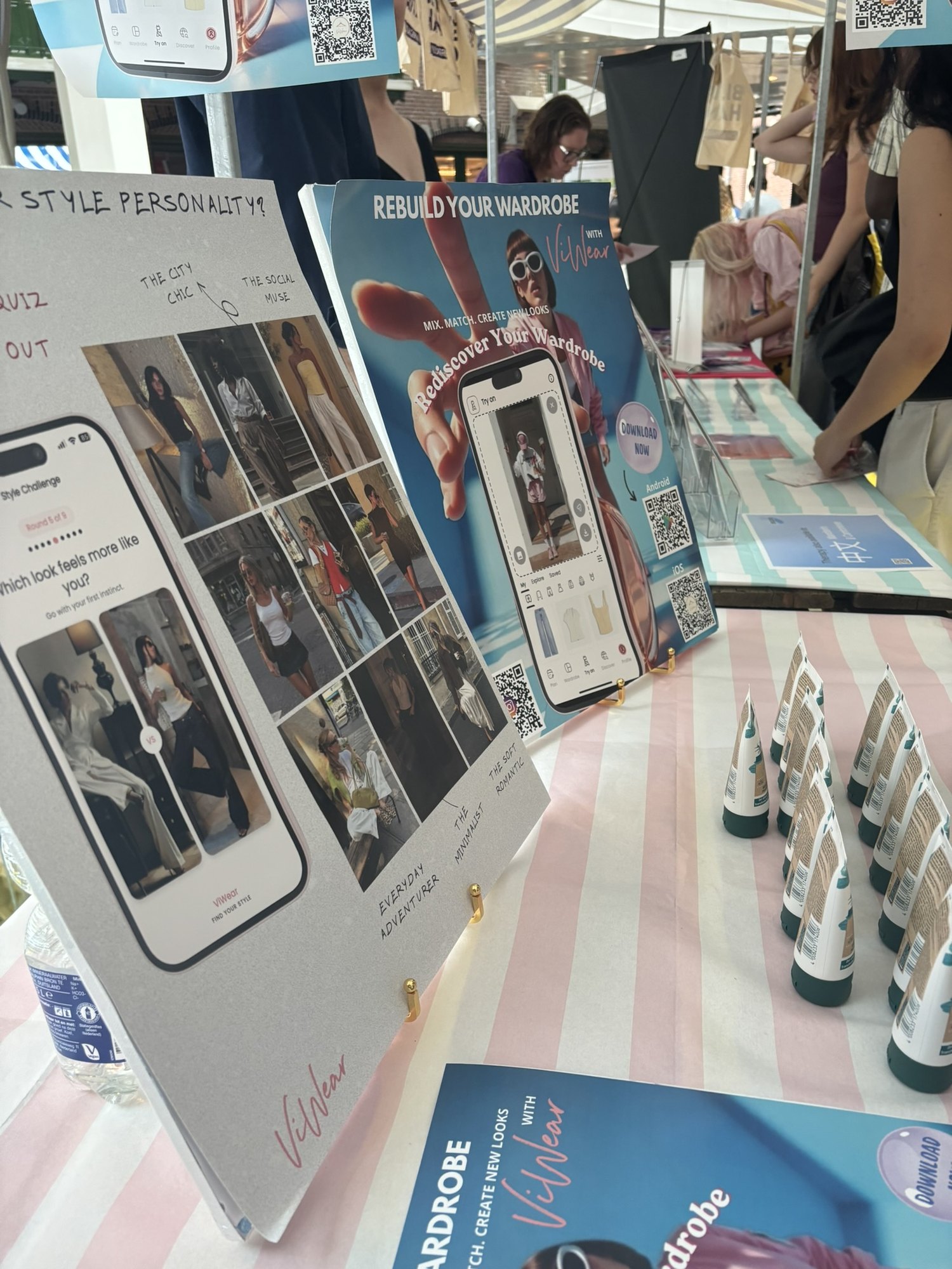 ViWear digital wardrobe display at a university Welcome Week event